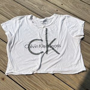 Calvin Klein jeans tee shirt black and gray logo